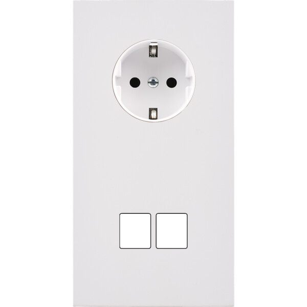 Façade désir blanc mat double verticale pck m2 - Modelec - 284820-K
