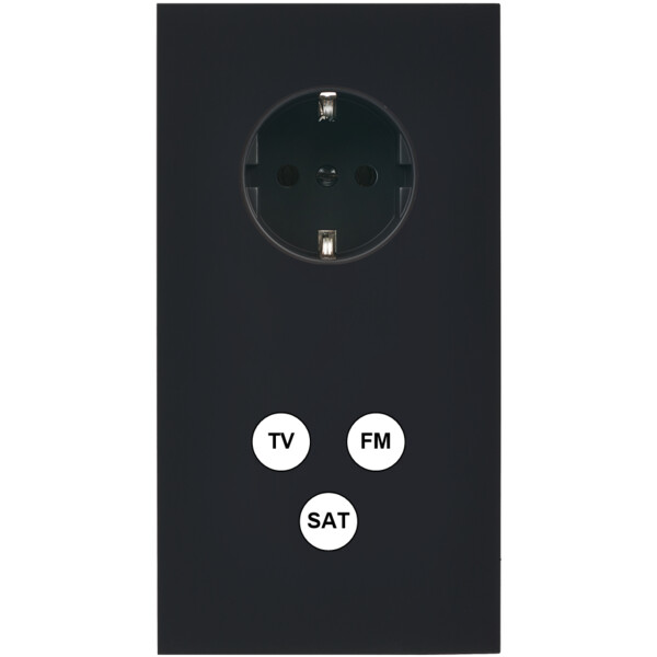 Façade désir noir mat double verticale pck c3 - Modelec - 285818-K