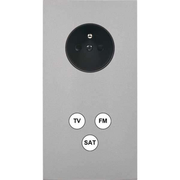 Façade désir alu mat double verticale pc tv-fm-sat - Modelec - 285822