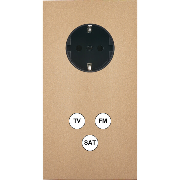 Façade désir doré mat double verticale pck c3 - Modelec - 285824-K