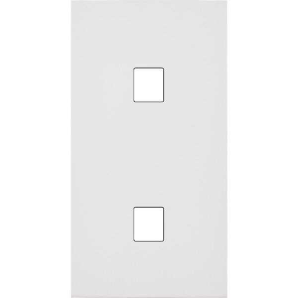 Façade désir blanc mat double verticale 1 media 1 media - Modelec - 286820