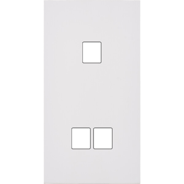 Façade désir blanc mat double verticale 1 media 2 medias - Modelec - 287820