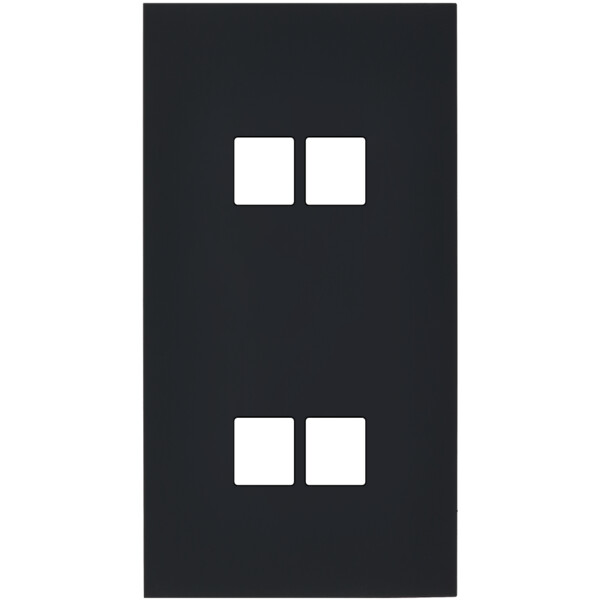 Façade désir noir mat double verticale 2 medias 2 medias - Modelec - 288818