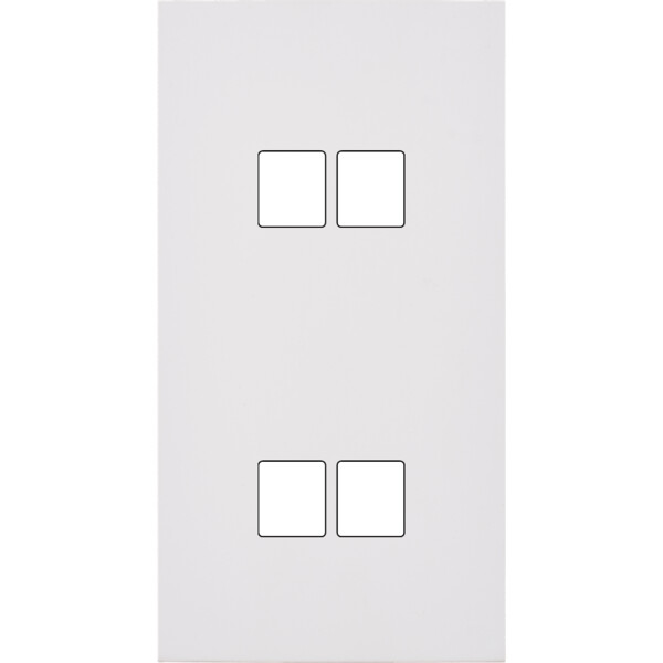 Façade désir blanc mat double verticale 2 medias 2 medias - Modelec - 288820