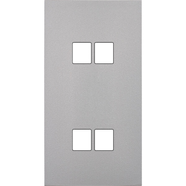 Façade désir alu mat double verticale 2 medias 2 medias - Modelec - 288822