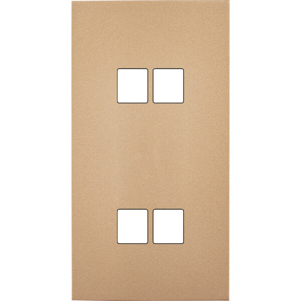 Façade désir doré mat double verticale 2 medias 2 medias - Modelec - 288824