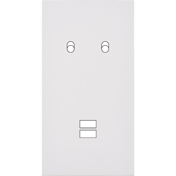 Façade désir blanc mat double verticale b2 u1  - Modelec - 294820