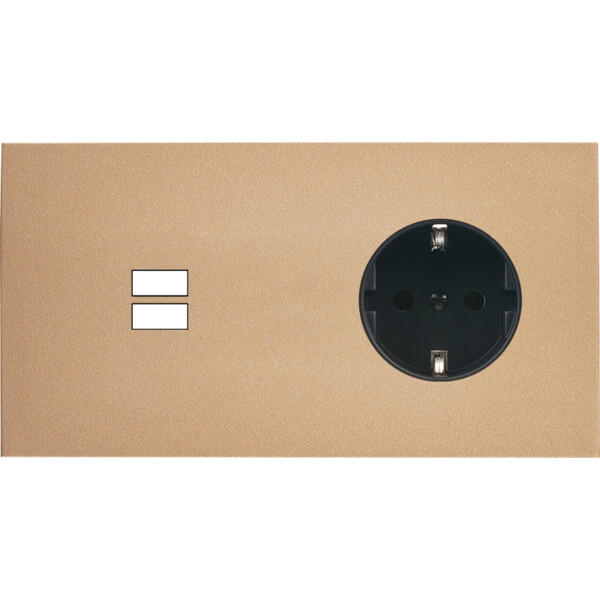 Façade désir doré mat double horizontale u1 pck - Modelec - 295824-K
