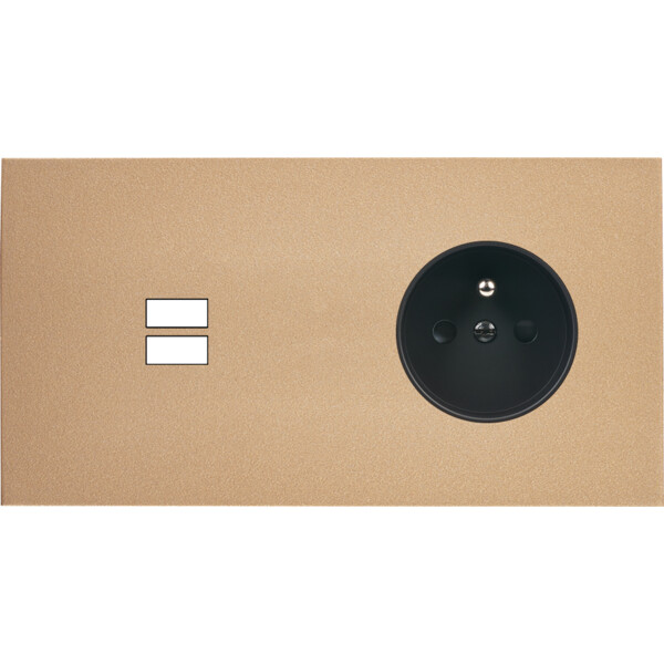 Façade désir doré mat double horizontale u1 pc  - Modelec - 295824