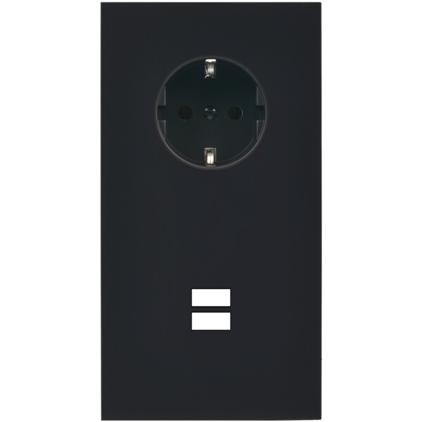 Façade désir noir mat double verticale pck u1  - Modelec - 299818-K