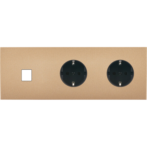 Façade désir doré mat triple horizontale m1 pck pck  - Modelec - 301824-K