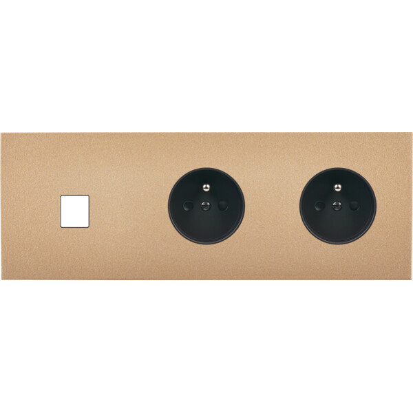 Façade désir doré mat triple horizontale m1 pc pc  - Modelec - 301824