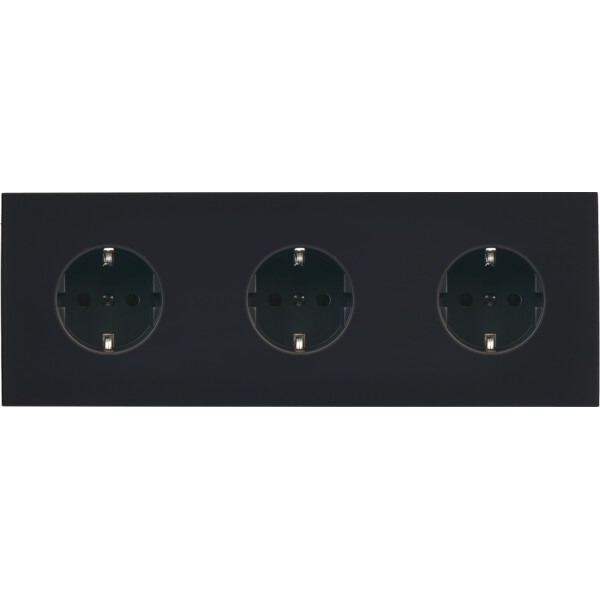 Façade désir noir mat triple horizontale pck pck pck - Modelec - 310818-K