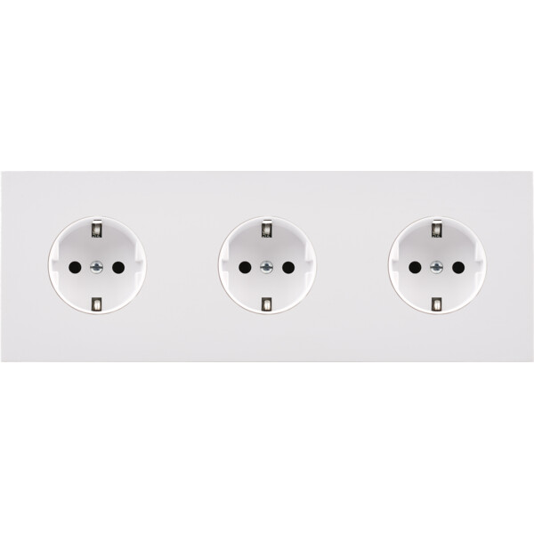 Façade désir blanc mat triple horizontale pck pck pck - Modelec - 310820-K