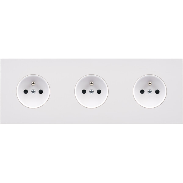 Façade désir blanc mat triple horizontale pc pc pc - Modelec - 310820