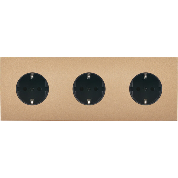 Façade désir doré mat triple horizontale pck pck pck - Modelec - 310824-K