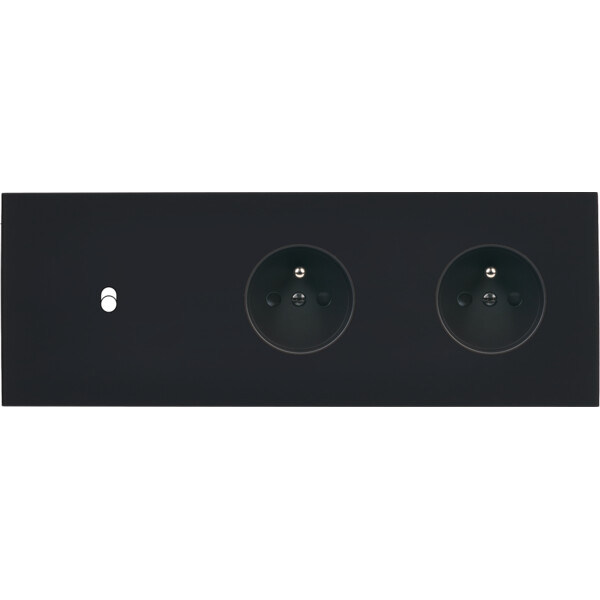 Façade désir noir mat triple horizontale b1 pc pc - Modelec - 311818