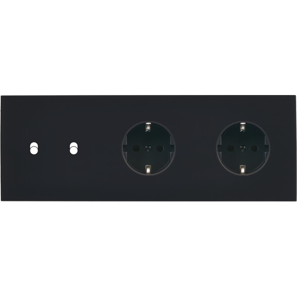 Façade désir noir mat triple horizontale b2 pck pck - Modelec - 312818-K