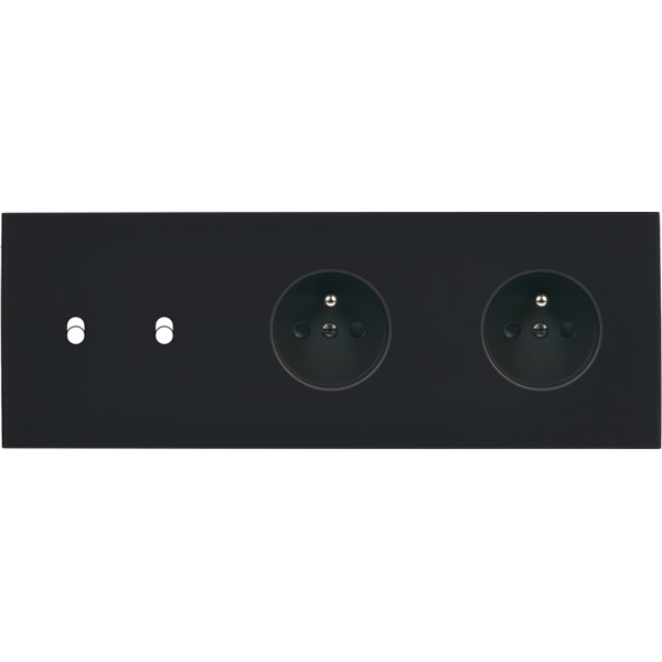 Façade désir noir mat triple horizontale b2 pc pc - Modelec - 312818