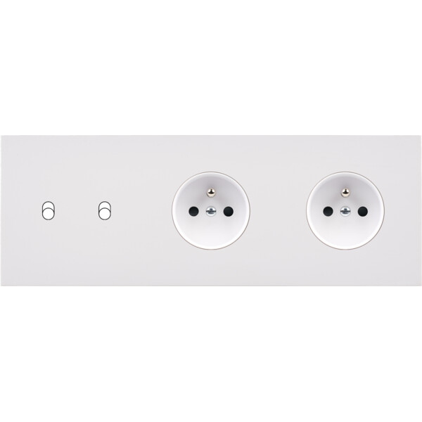 Façade désir blanc mat triple horizontale b2 pc pc - Modelec - 312820
