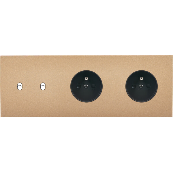 Façade désir doré mat triple horizontale b2 pc pc - Modelec - 312824