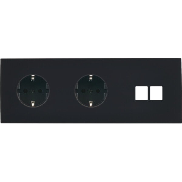 Façade désir noir mat triple horizontale pck pck m2 - Modelec - 314818-K