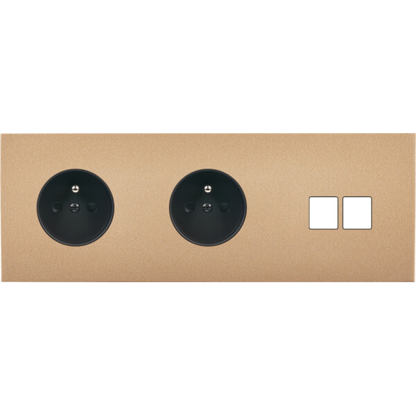 Façade désir doré mat triple horizontale pc pc 2 medias - Modelec - 314824