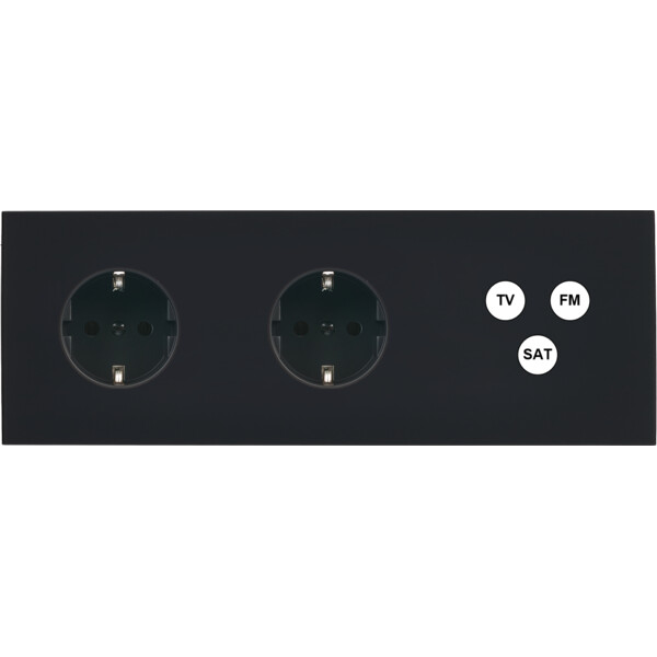 Façade désir noir mat triple horizontale pck pck c3 - Modelec - 315818-K