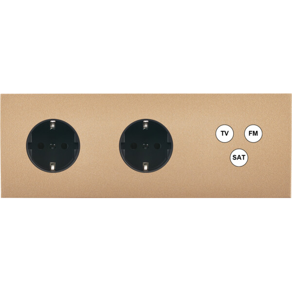 Façade désir doré mat triple horizontale pck pck c3 - Modelec - 315824-K