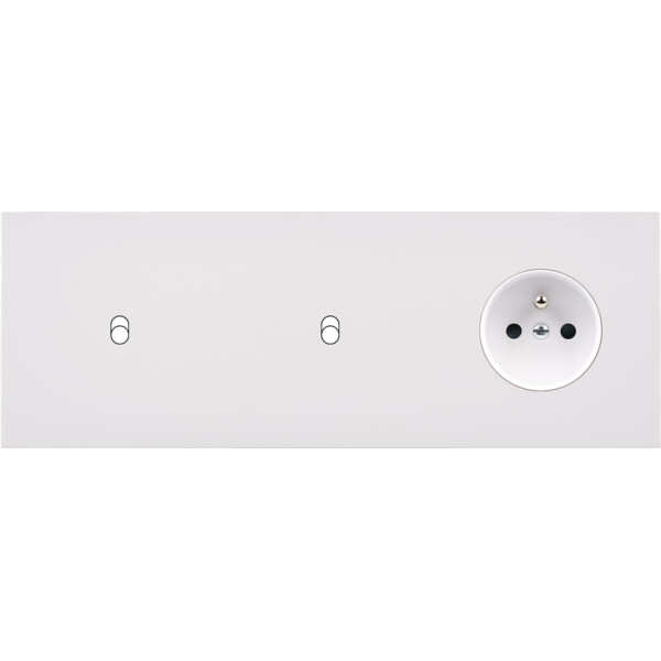 Façade désir blanc mat triple horizontale b1 b1 pc - Modelec - 316820