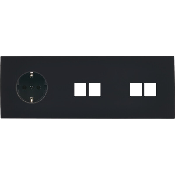 Façade désir noir mat triple horizontale pck m2 m2 - Modelec - 317818-K