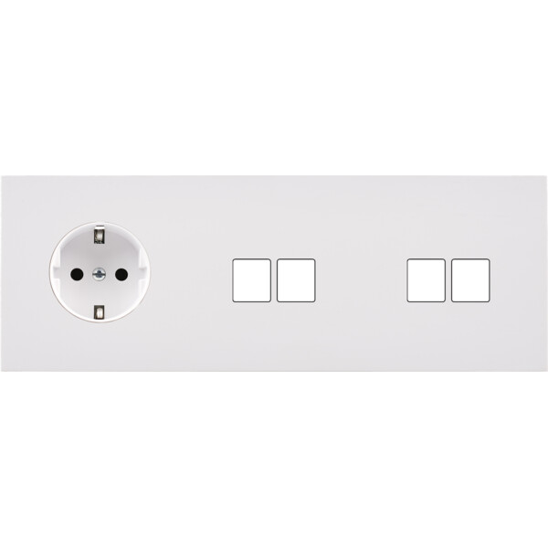 Façade désir blanc mat triple horizontale pck m2 m2 - Modelec - 317820-K