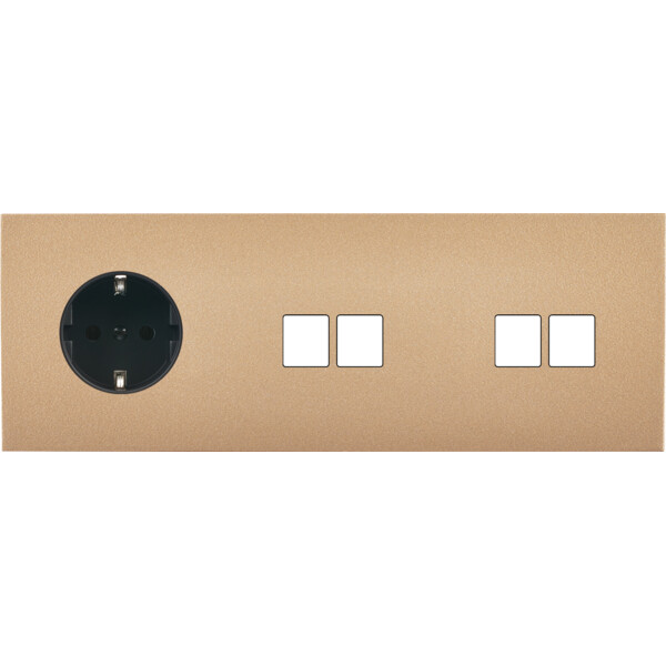 Façade désir doré mat triple horizontale pck m2 m2 - Modelec - 317824-K