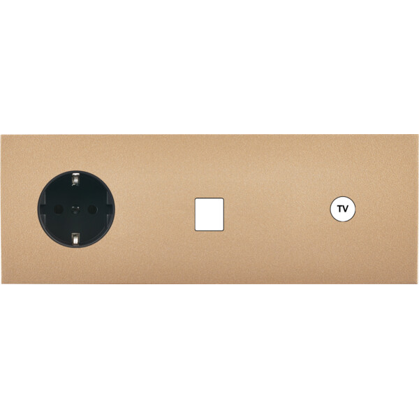 Façade désir doré mat triple horizontale pck m1 c1 - Modelec - 319824-K