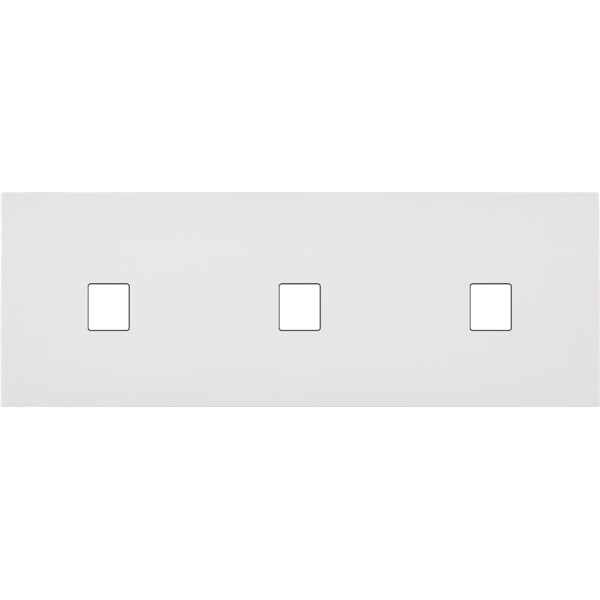 Façade désir blanc mat triple horizontale 1 media 1 media 1 media - Modelec - 320820