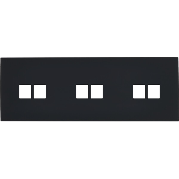 Façade désir noir mat triple horizontale 2 medias 2 medias 2 medias - Modelec - 323818