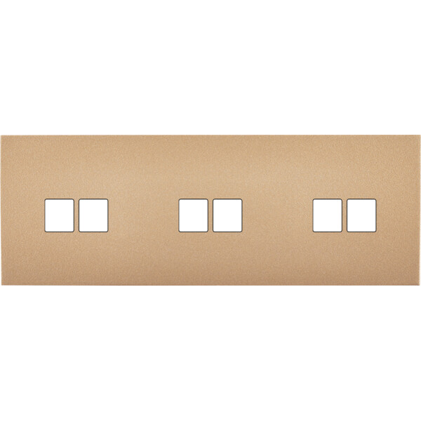 Façade désir doré mat triple horizontale 2 medias 2 medias 2 medias - Modelec - 323824
