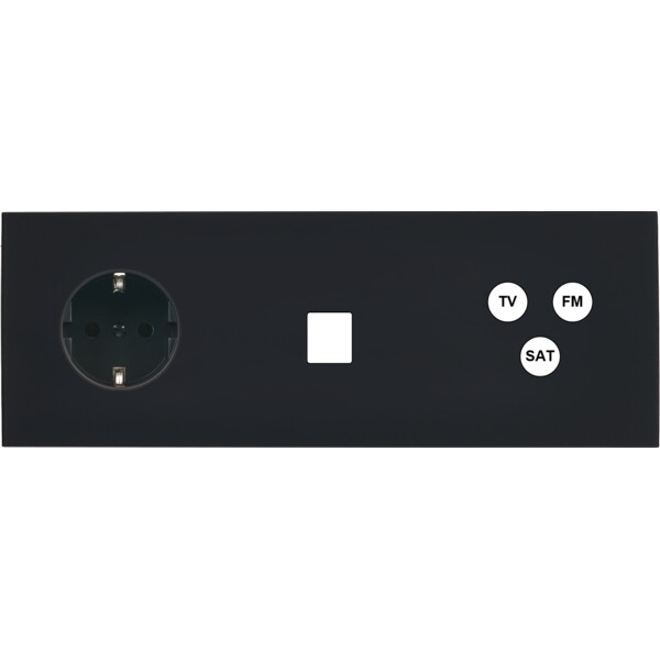 Façade désir noir mat triple horizontale pck m1 c3 - Modelec - 324818-K