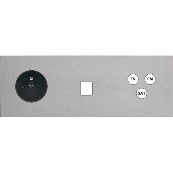 Façade désir alu mat triple horizontale pc 1 media tv-fm-sat - Modelec - 324822