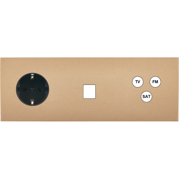 Façade désir doré mat triple horizontale pck m1 c3 - Modelec - 324824-K