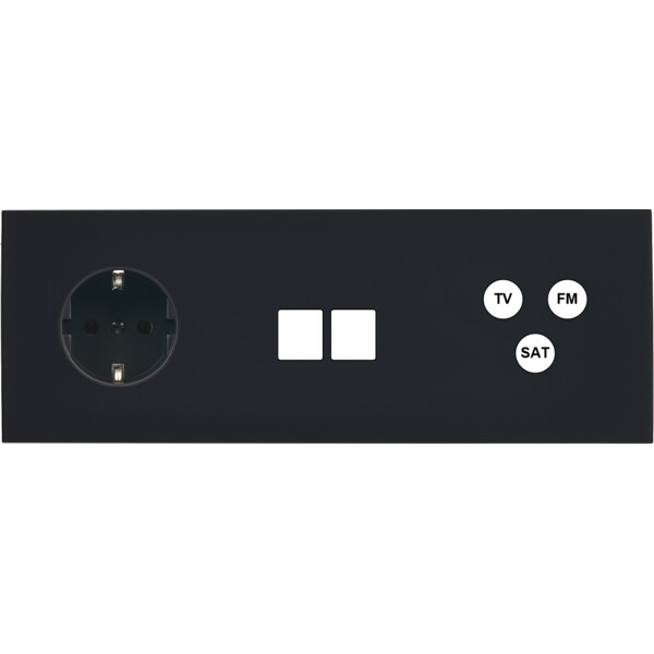 Façade désir noir mat triple horizontale pck m2 c3 - Modelec - 325818-K