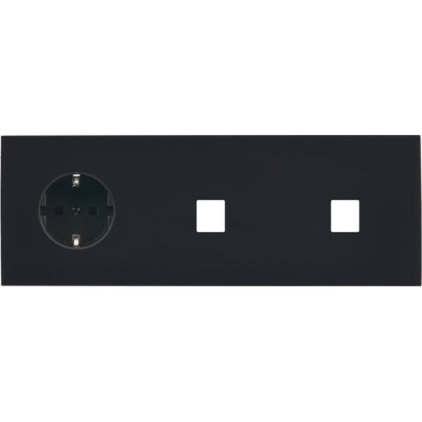 Façade désir noir mat triple horizontale pck m1 m1 - Modelec - 326818-K