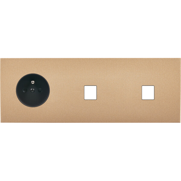 Façade désir doré mat triple horizontale pc m1 m1  - Modelec - 326824