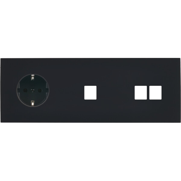 Façade désir noir mat triple horizontale pck m1 m2 - Modelec - 327818-K