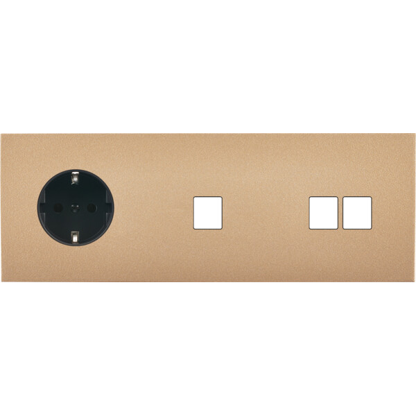 Façade désir doré mat triple horizontale pck m1 m2 - Modelec - 327824-K