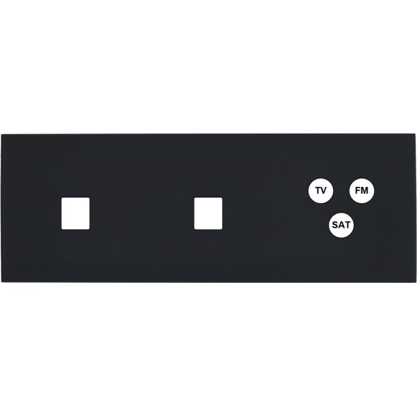 Façade désir noir mat triple horizontale m1 m1 c3 - Modelec - 328818