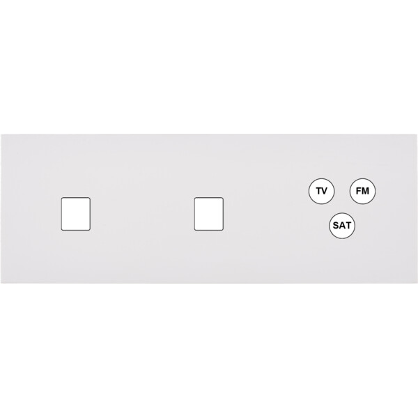 Façade désir blanc mat triple horizontale m1 m1 c3 - Modelec - 328820