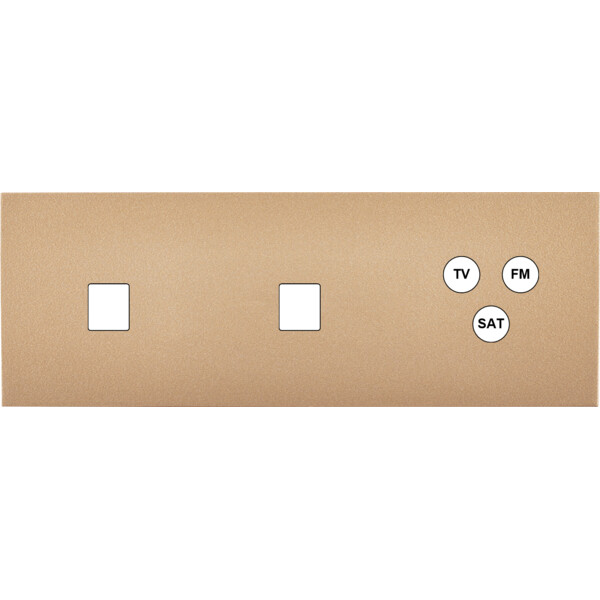 Façade désir doré mat triple horizontale m1 m1 c3 - Modelec - 328824