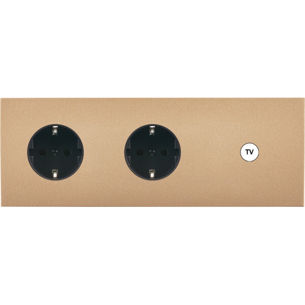 Façade désir doré mat triple horizontale pck pck c1 - Modelec - 329824-K