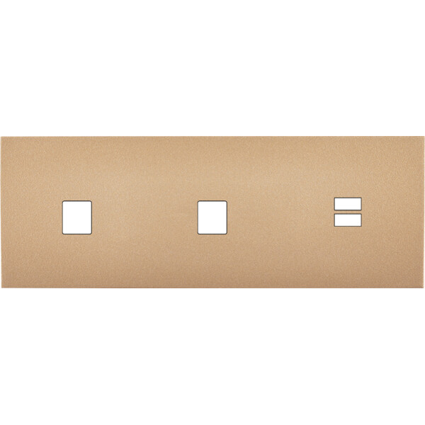Façade désir doré mat triple horizontale m1 m1 u1 - Modelec - 330824